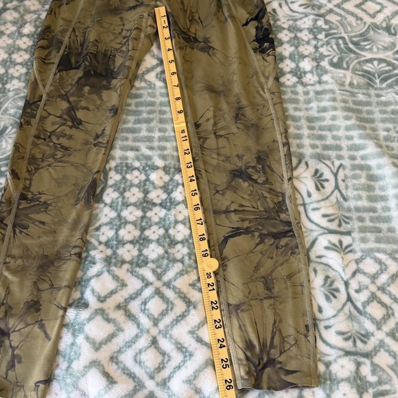 Alphalete Alphalux Pocket Leggings Tie Dye Cactus Green Brown Small - Picture 6 of 6